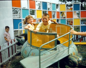 Set Of 5 Images 1960s Coney Island Amusement Park, Ohio Kiddieland - Set Of 5 Images