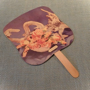 Salesman Sample Paper Advertising Fan - Featuring&quot;Driftwood&quot; On The Face Side