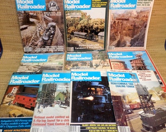 10 Issues of Vintage Model Railroad Publication - Various Issues Between Aug. 1980 to Jan. 1982