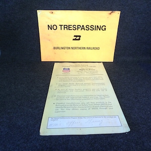Vintage Railroad Collectible Ephemera - Union Pacific and Burlington Northern