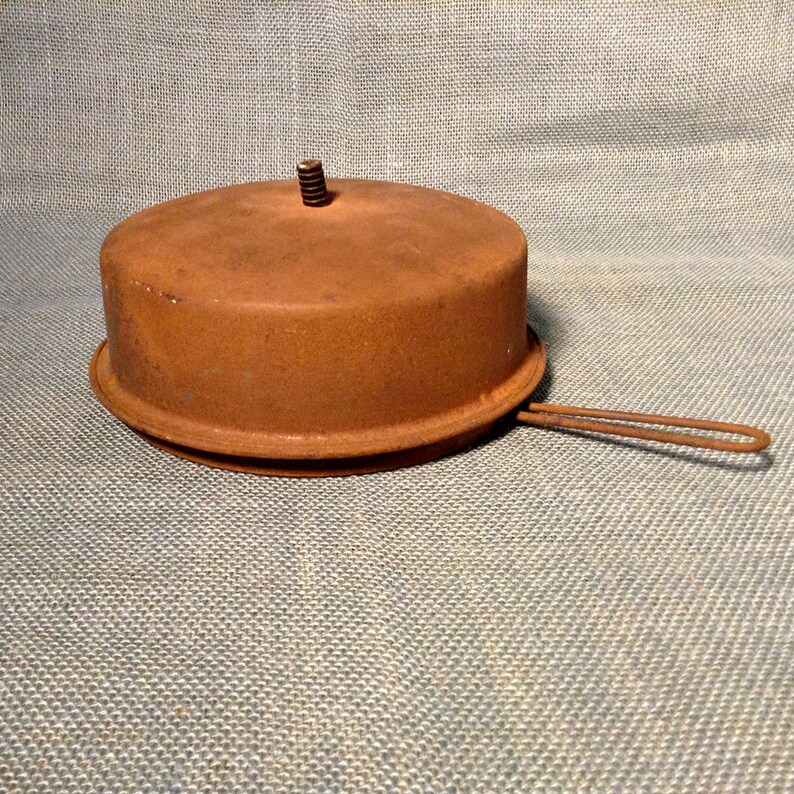 Vintage Popcorn Popper Pan Open Flame Rusty Decor Etsy