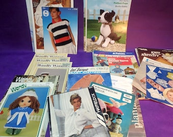41 Assorted Knitting Publications, Patterns - PLUS Vintage Knitting Needles