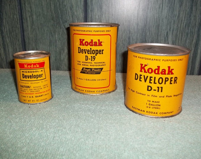 An Instant Collection of 3 Vintage Kodak Darkroom Chemical Etsy