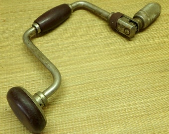 Vintage Hand Crank Drill Brace - Marked Klein Tool