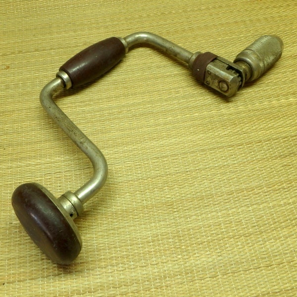 Vintage Hand Crank Drill Brace - Marked Klein Tool