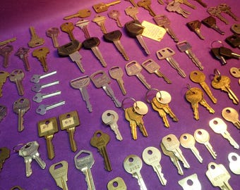 109 Keys - All Metal - Various Tones Of Color From Silver to Gold, Brass to Patina - For Crafts or Projects - Collections
