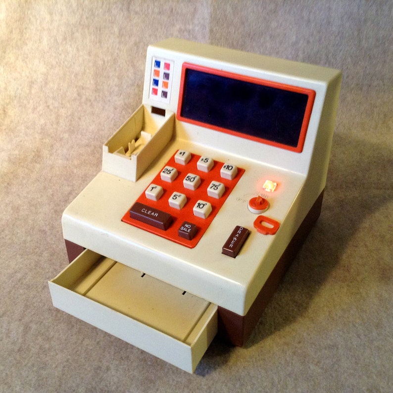 Vintage Toy Cash Register by Durham Industries Lights Etsy