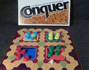 Conquer Board Game by Whitman 1979 - Vintage Strategy and Capture Play - Complete