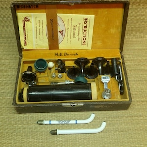 Vintage Medical Retinoscope, Otoscope, In Storage Case With Extras - Details in Description