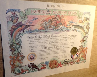 Vintage Imperium Neptune Regis Certificate - WesPac 86-87