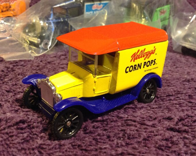 5 Vintage Matchbox Kellogg's Cars, Delivery Trucks, Sealed, Raisin Bran