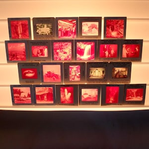 192 Vintage 2 x 2 Inch Color Souvenir Slides - From 10 Different Transparency Companies