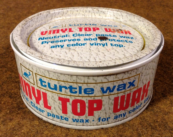Vintage Turtle Wax Vinyl Top Wax Neutral Clear Paste Wax for Any Color