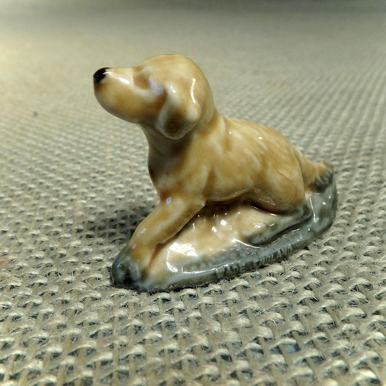 Wade Dog Figurines Two Vintage Miniature Porcelain Made in - Etsy