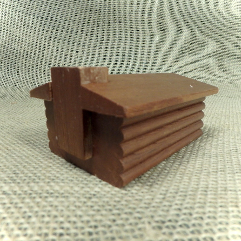 Log Cabin Incense Burner Vintage All Wood Old Souvenir Or Etsy