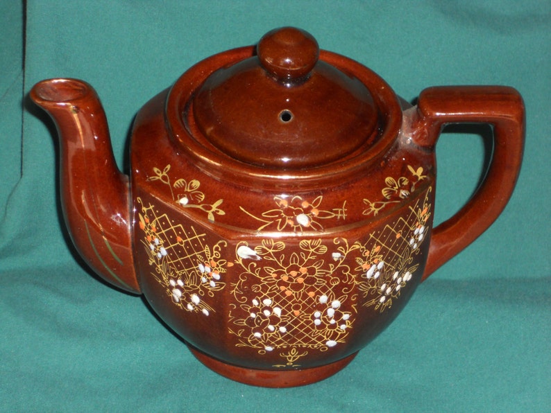 Vintage Relco Redware Japan 19501960s Brown Betty teapot Etsy