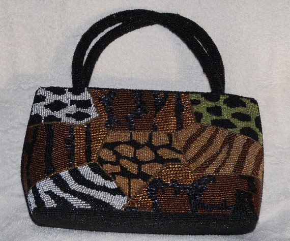 animal print handbag