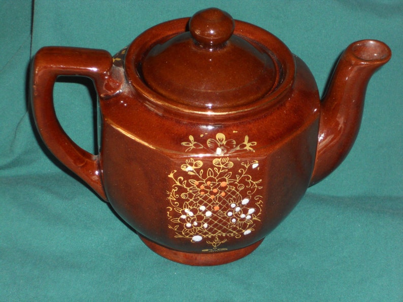 Vintage Relco Redware, Japan 19501960s brown Betty Teapot With Lid. Etsy