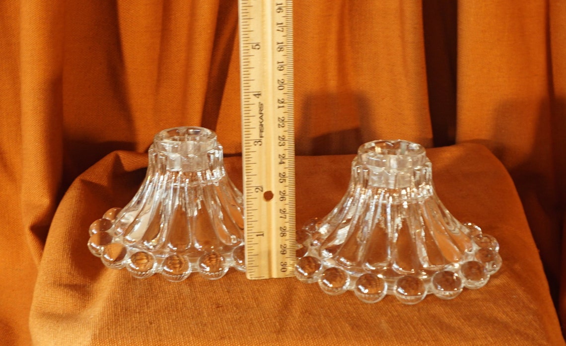 Vintage Candlewick Candle Holders by the Imperial Glass Co. Made in