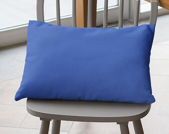 Cobalt Blue Lumbar Pillow, 20x14 Pillow, Throw Pillow Cover, Pillow Cover with Insert, Pillow Covers Lumbar, Cobalt Blue Pillow Cover