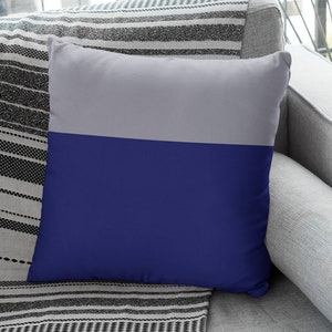 Blue Gray Pillow Cover, Blue Throw Pillows, 14x14 Pillow Cover, Throw Pillow Cover, Modern Home Décor, Blue Decorative Pillows, Sofa Pillow