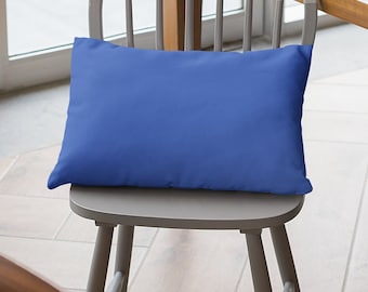 Cobalt Blue Lumbar Pillow, 14x20 Pillow Cover, Available with Insert
