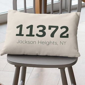 Zip Code Pillow, Pillows Zipcode, Custom Zip Code Pillow, Realtor Gift, Lumbar Pillow, Housewarming Gift, Personalized Pillow