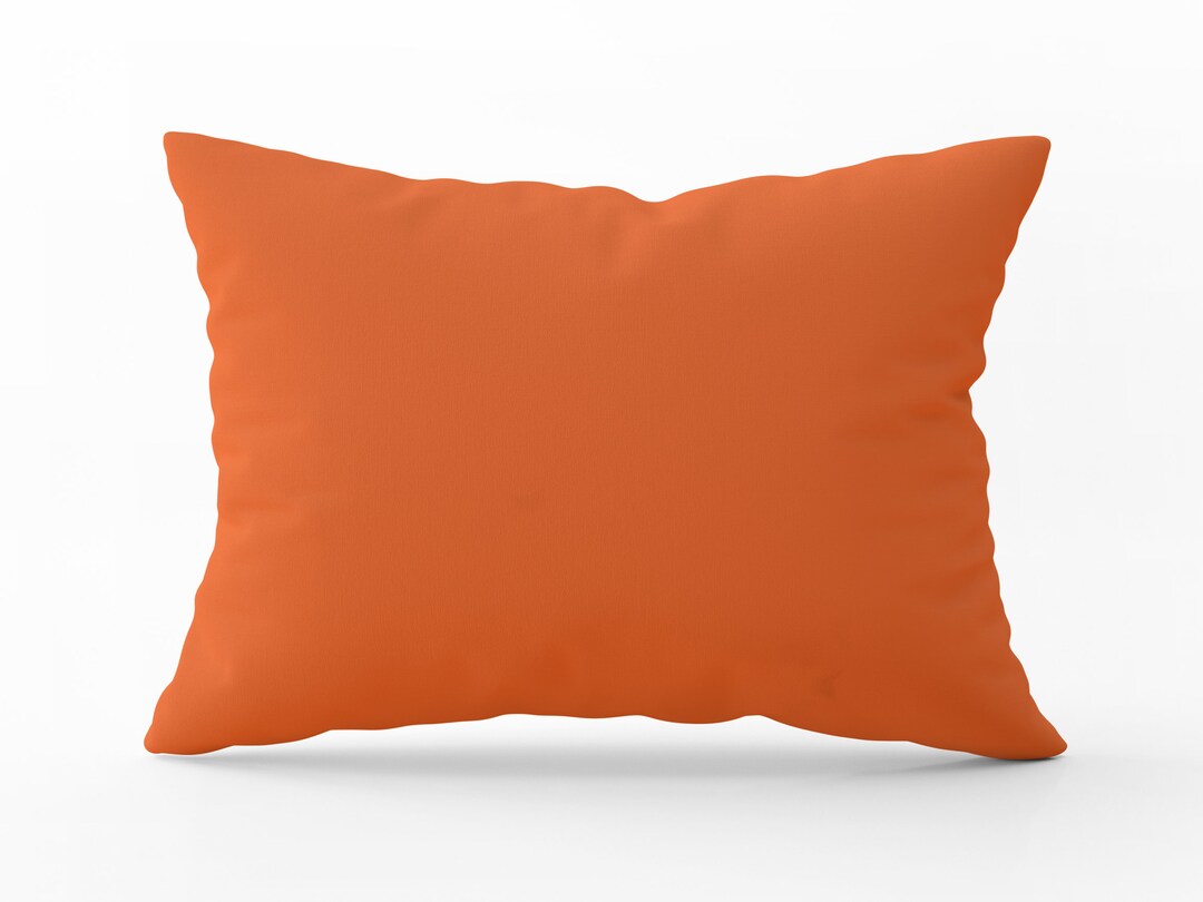 Solid Orange Outdoor Pillow Outdoor Lumbar Pillow Outdoor Etsy