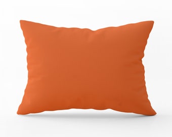 Bright Orange Outdoor Pillow, Outdoor Lumbar Pillow, Outdoor Pillow Modern, Water Resistant Pillow, 14x20 Inch Pillow, Patio Pillow