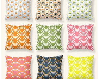 Outdoor Pillows With Inserts, Boho Pillows, Rainbow Pillows, Pink, Green, Yellow, Blue Outdoor Pillows, Multiple Sizes 16x16, 18x18, 20x20