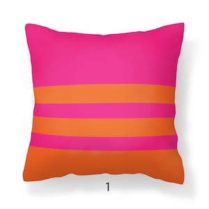 Orange and Pink Outdoor Pillows, Water Resistant Outdoor Pillows, Mix ...