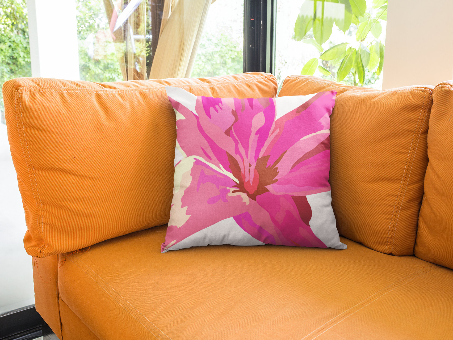 Outdoor Pillow Pink Pink Flower Pillow Outdoor Cushion Pink Etsy UK