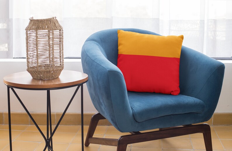 Orange and Red Throw Pillow Cover Square Pillow Cover Bright Etsy