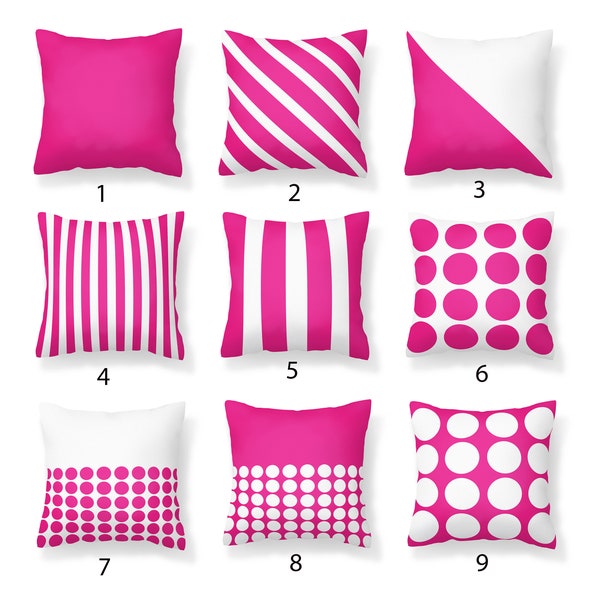 Pink Striped Pillow Etsy