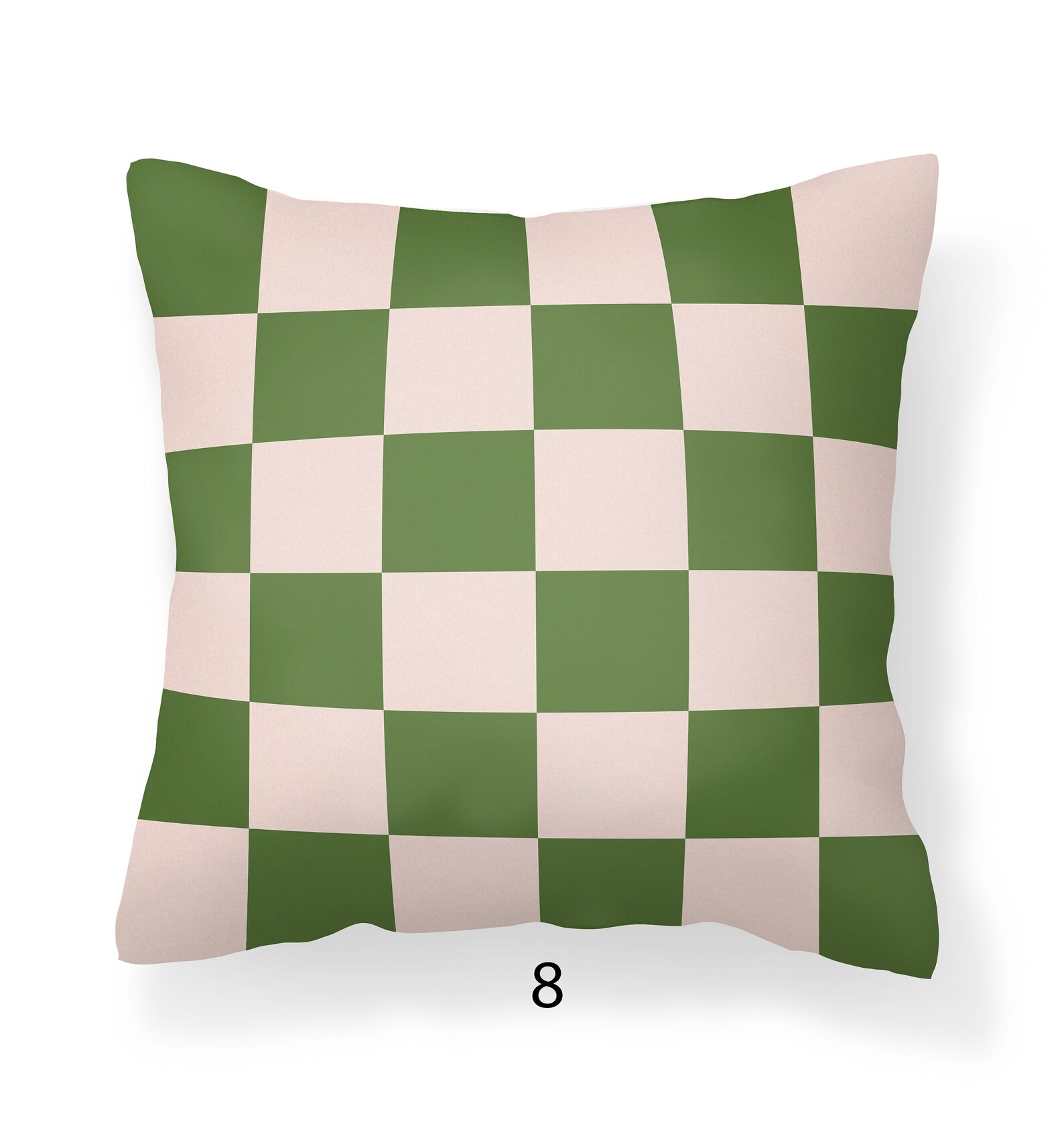 Checked Pillow Cover Checkerboard Throw Pillow Green Pillow Etsy