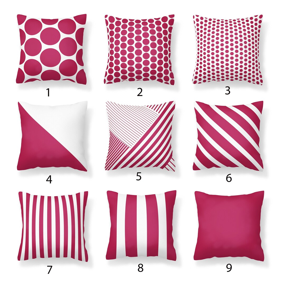 Red Outdoor Pillows With Inserts Patio Decor Patio Pillows Etsy