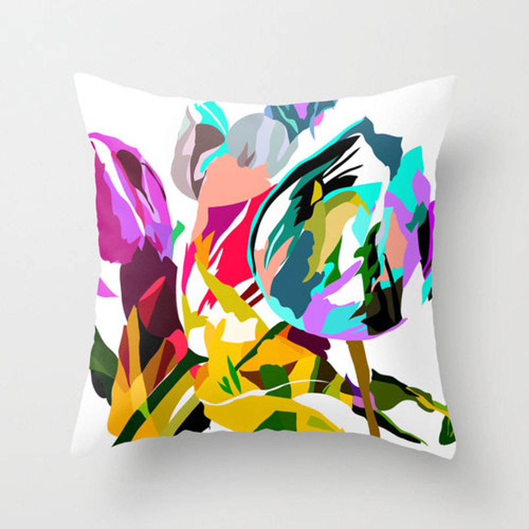Floral Pillow Covers 20x20, Throw Pillow Cover, Floral Pillow Cover