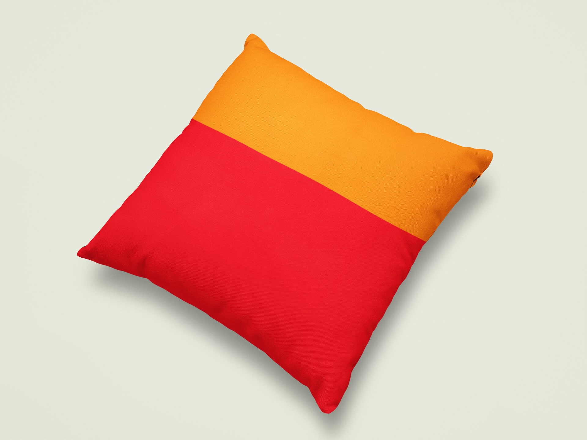 Orange and Red Throw Pillow Cover Square Pillow Cover Bright Etsy