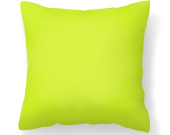 Chartreuse Pillow, Throw Pillow, Chartreuse Lumbar Pillow, Green Pillow Cover, Pillow Cover with Insert, 26x26 Pillow Cover, 18x18 Pillow