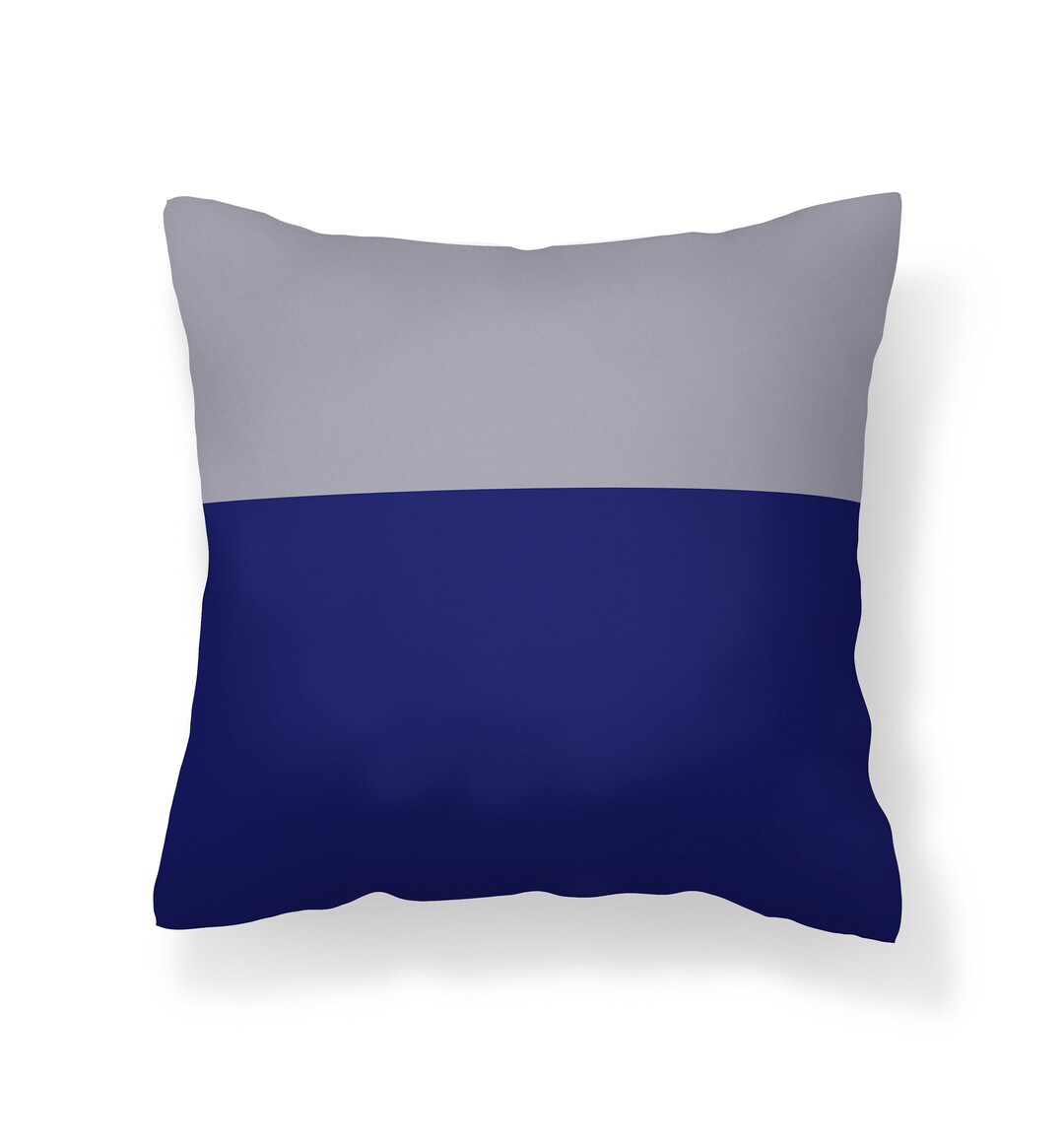 Gray and Blue Pillow, Blue Throw Pillows, 18 Inch Pillow Cover, Throw