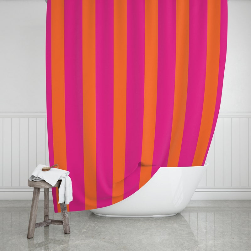 Pink Shower Curtain - Etsy