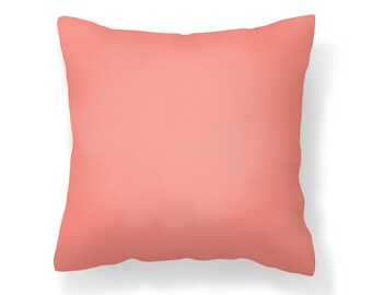 Outdoor Coral Pillow, Insert Included, Porch Pillow, Waterproof, 16x16 inch Pillow, 18x18 inch Pillow, 20x20 Inch Pillow, Porch Décor