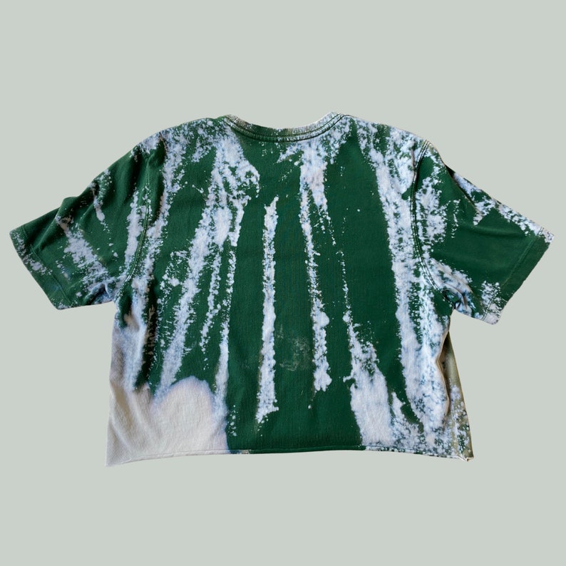 Green Tie Dye Crop Top with Pocket