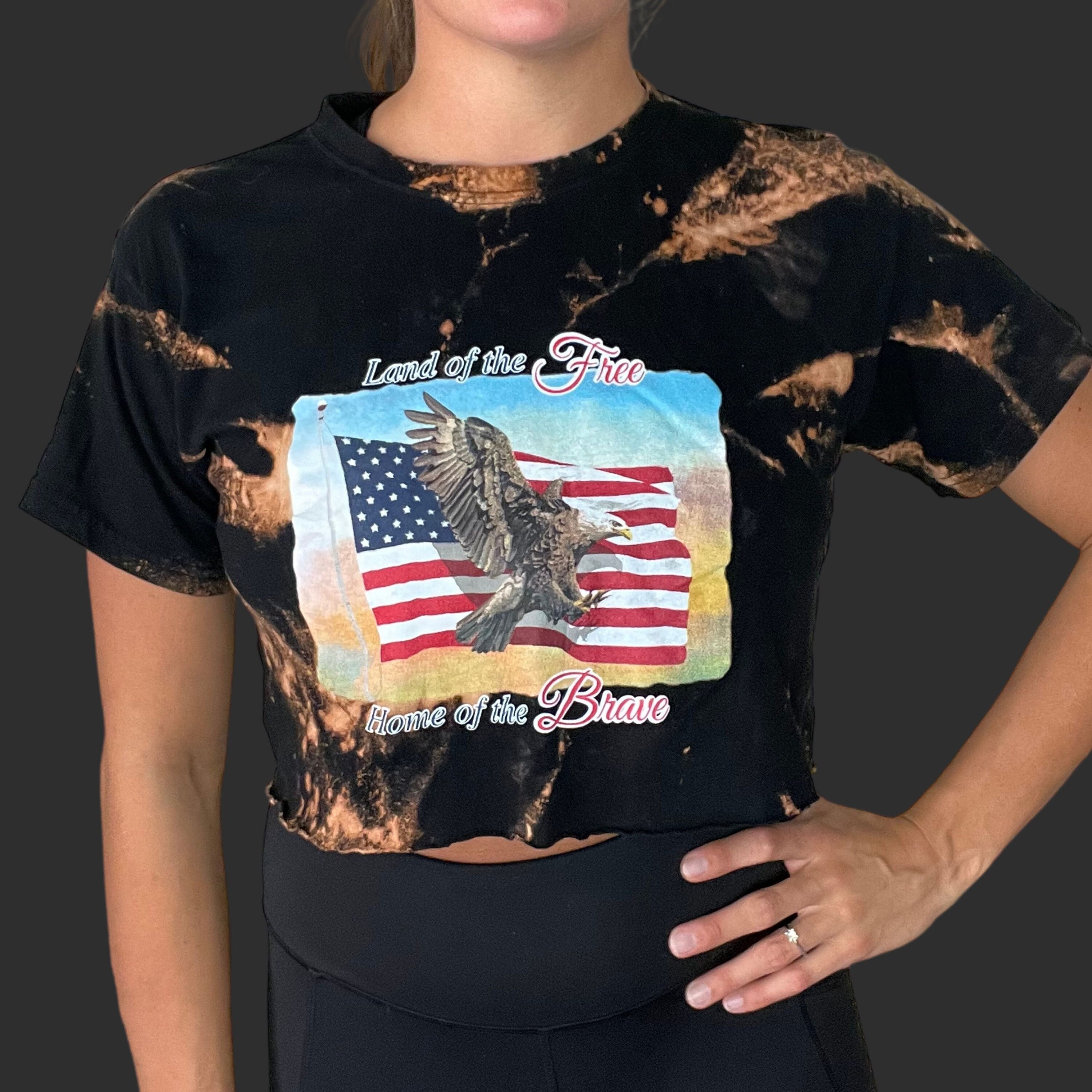 Brave Crop Top Bleached Dyed - Etsy 