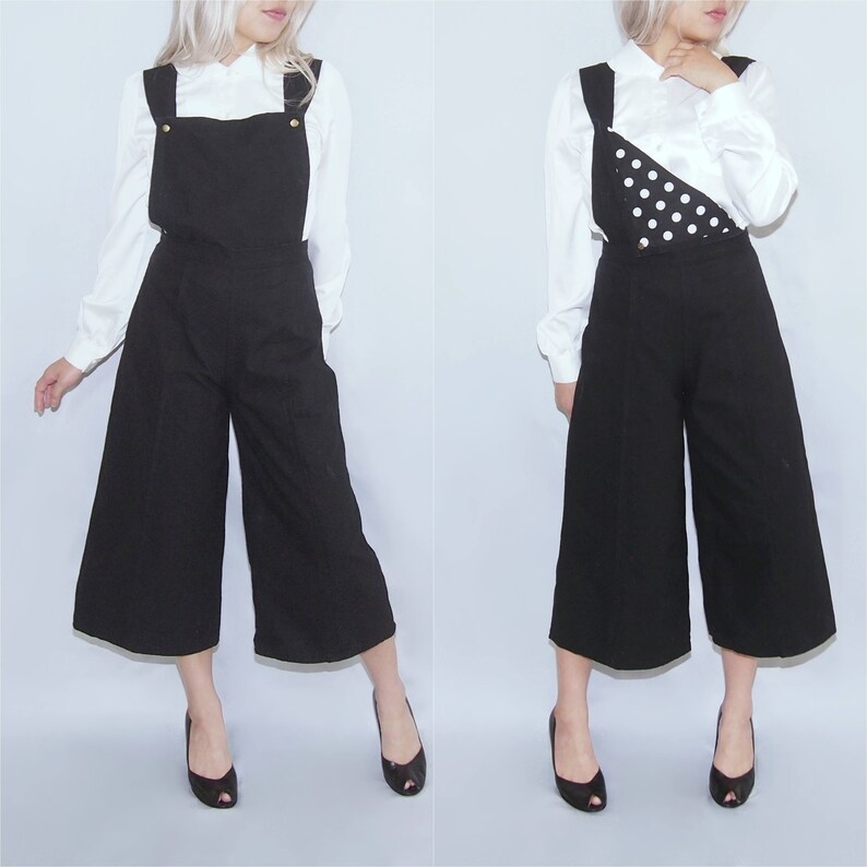 black jumper overalls
