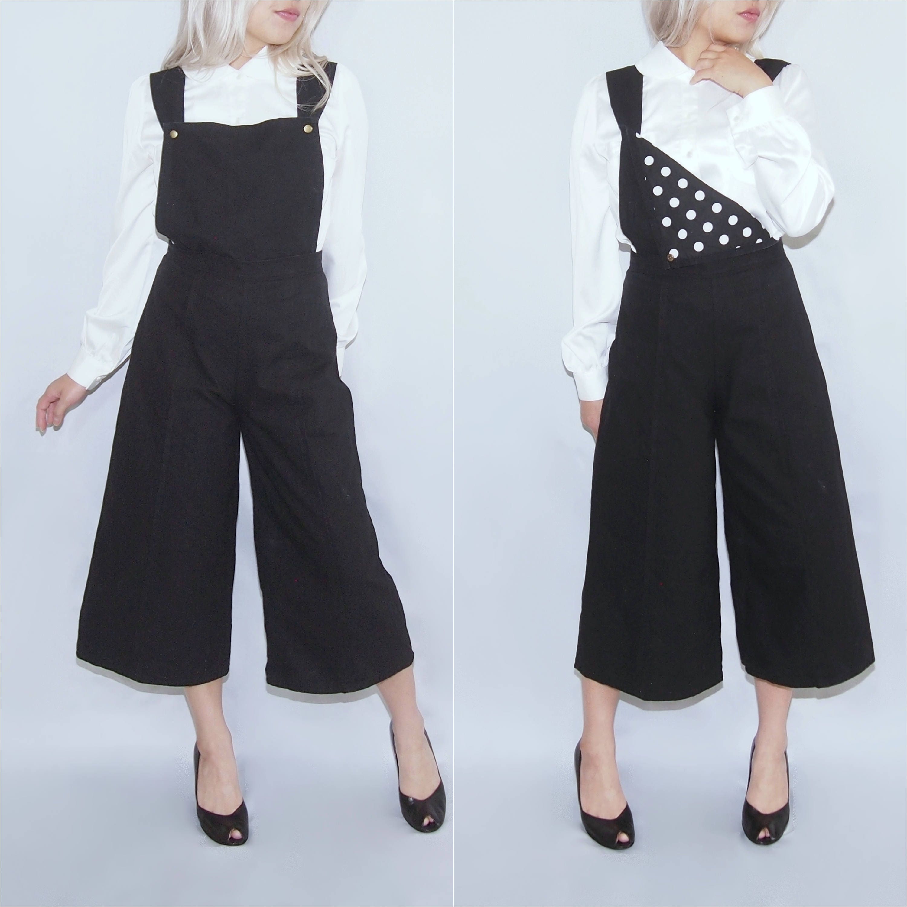 black pantsuit jumper