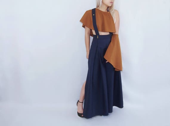 blue and gold overalls