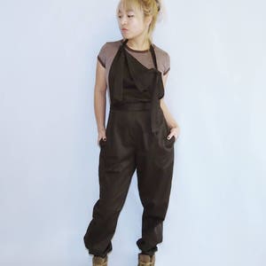 FREE SHIPPING Asymmetrical halter overalls image 5