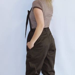 FREE SHIPPING Asymmetrical halter overalls image 7