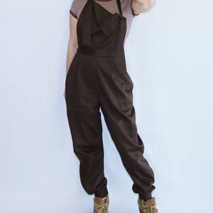 FREE SHIPPING Asymmetrical halter overalls image 4